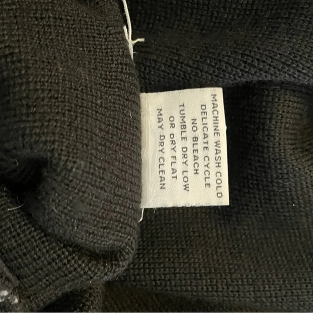 Bachrach‎ Black White Grey Quarter Zip Heavyweight Sweater Size XL - Picture 4 of 5